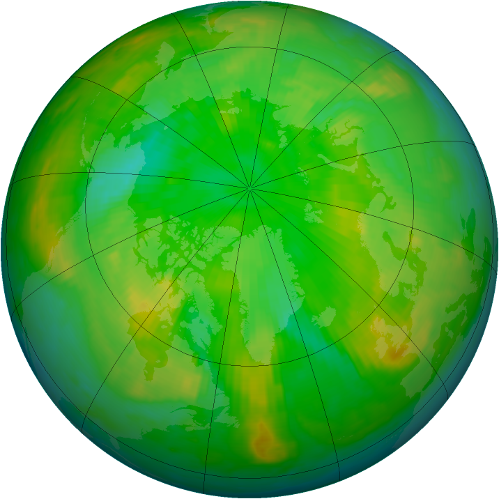Arctic ozone map for 26 June 1997
